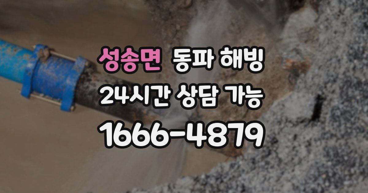 성송면 동파 해빙