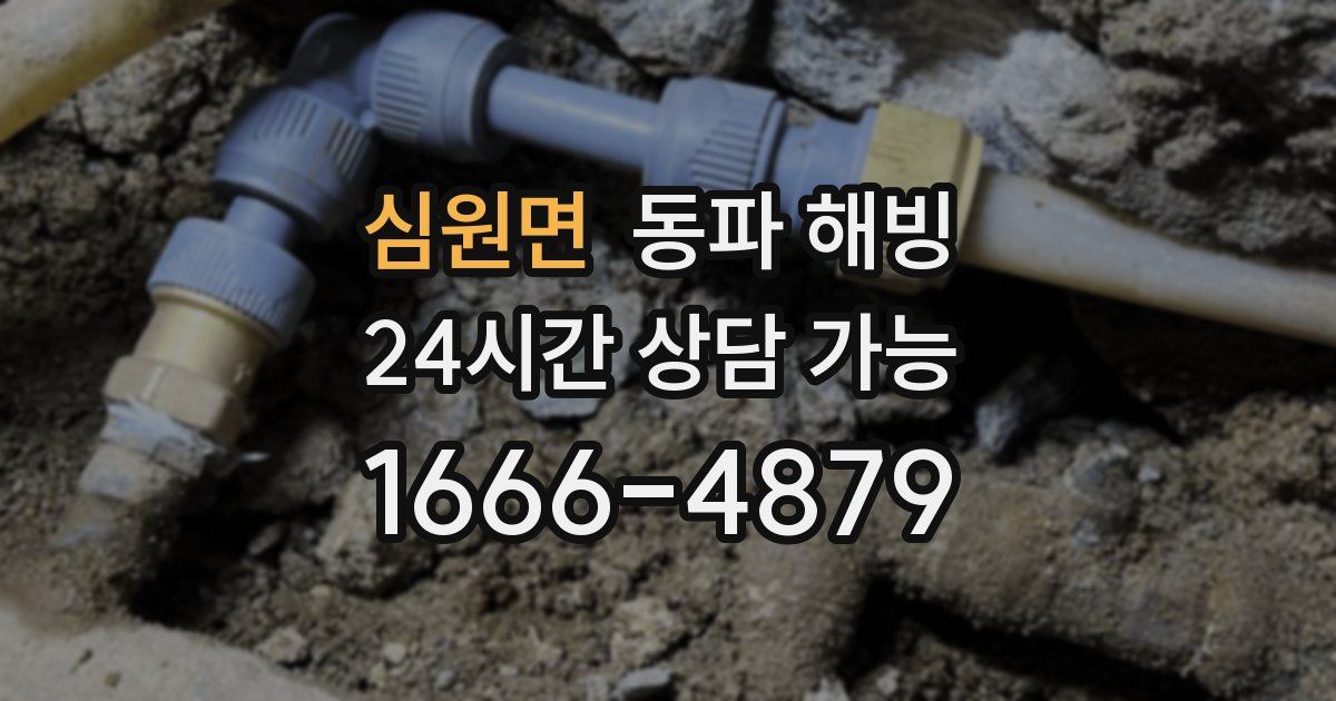 심원면 동파 해빙