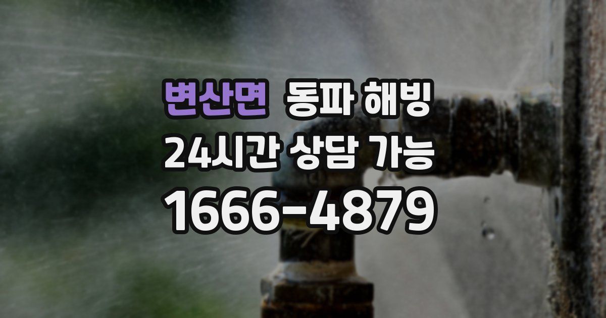 변산면 동파 해빙