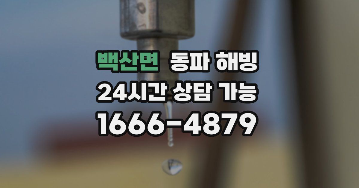 백산면 동파 해빙