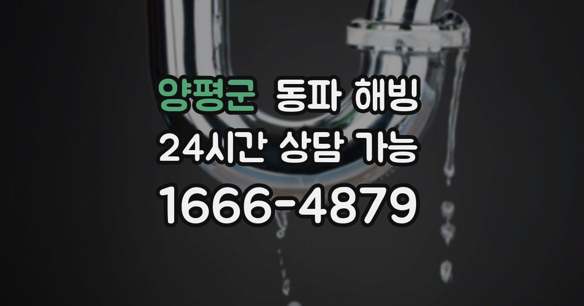 양평군 동파 해빙