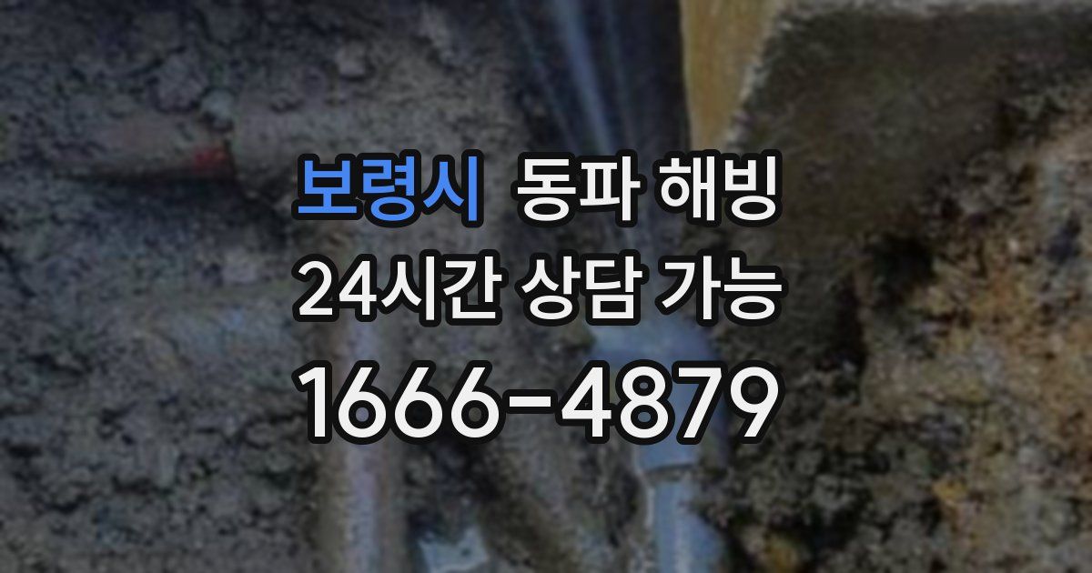 보령시 동파 해빙