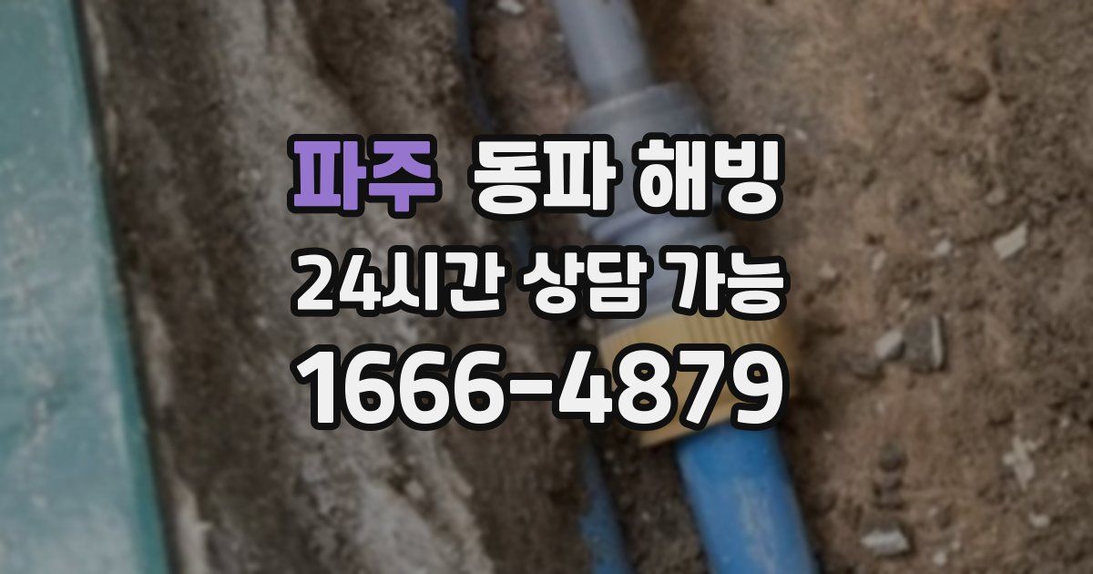 파주 동파 해빙