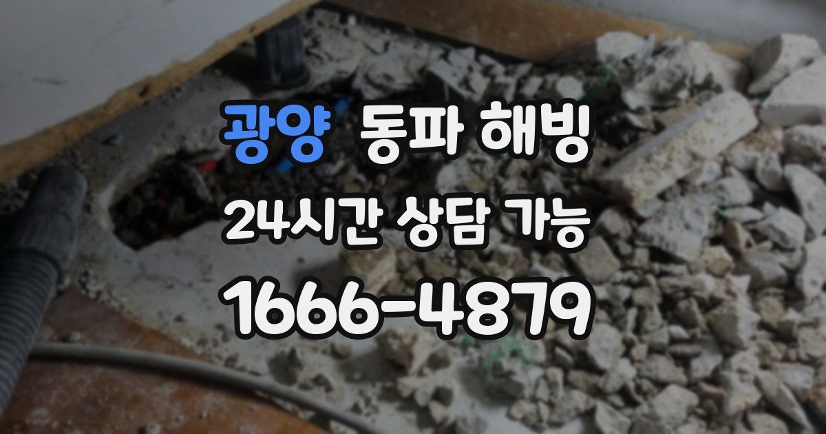 광양 동파 해빙