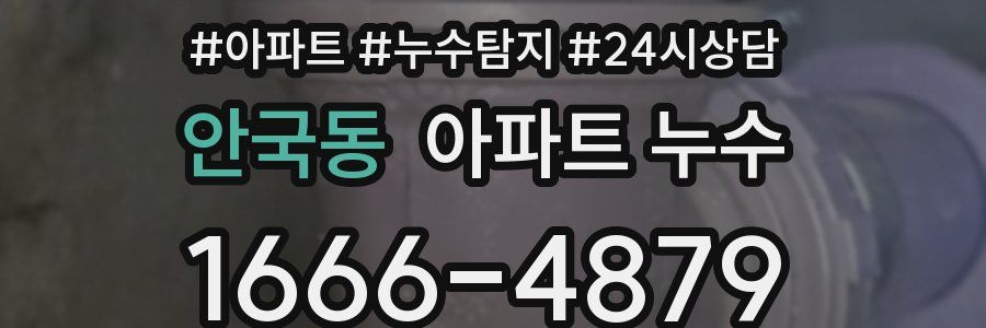 안국동 누수탐지