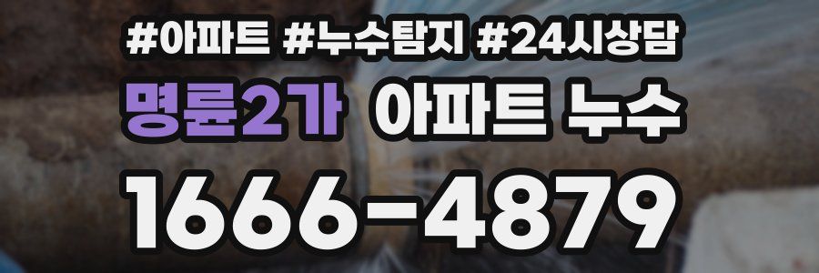 명륜2가 누수탐지