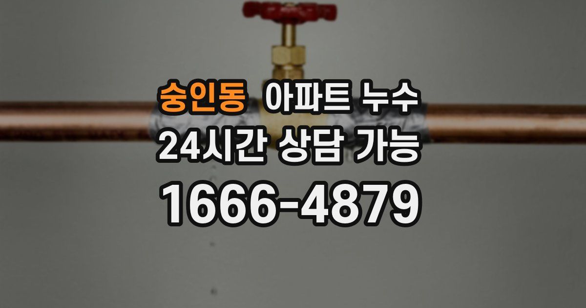 숭인동 아파트 누수