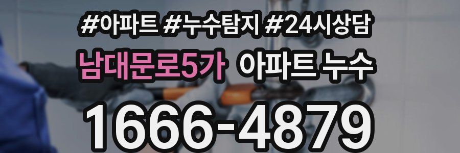 남대문로5가 누수탐지