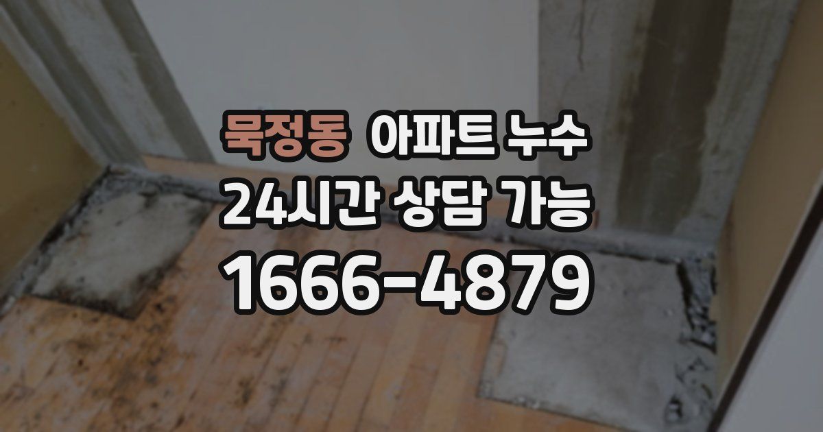 묵정동 아파트 누수
