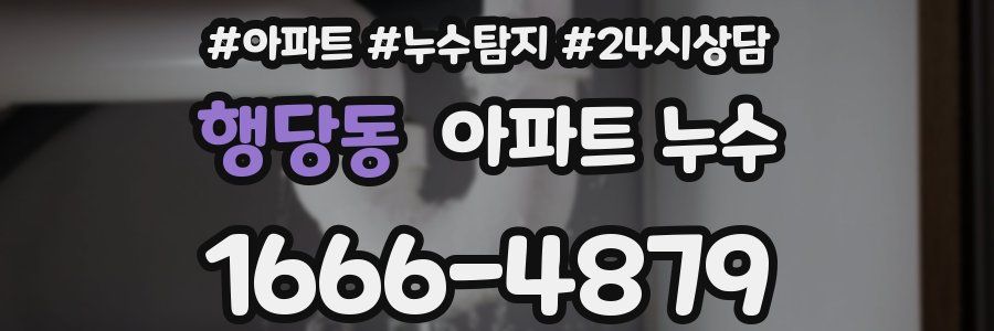 행당동 누수탐지