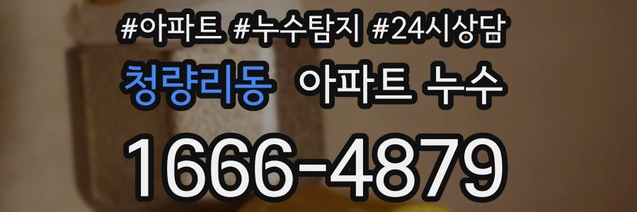 청량리동 누수탐지