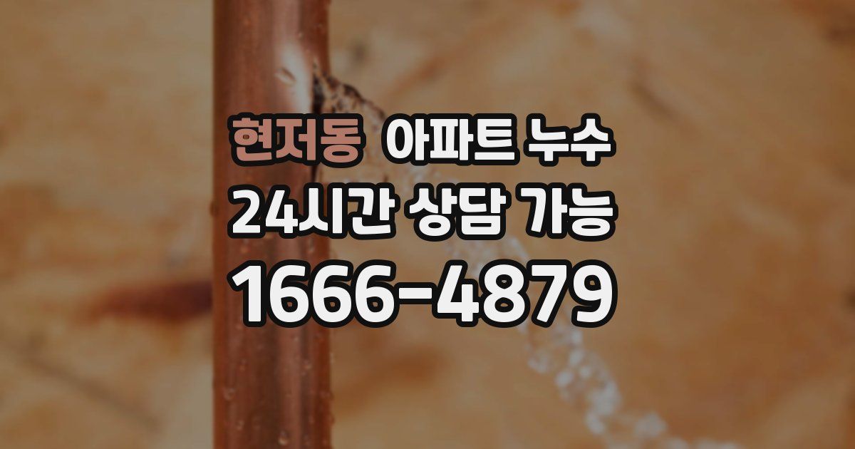 현저동 아파트 누수