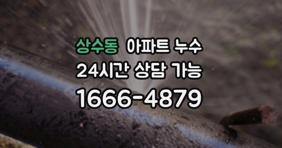 상수동 아파트 누수