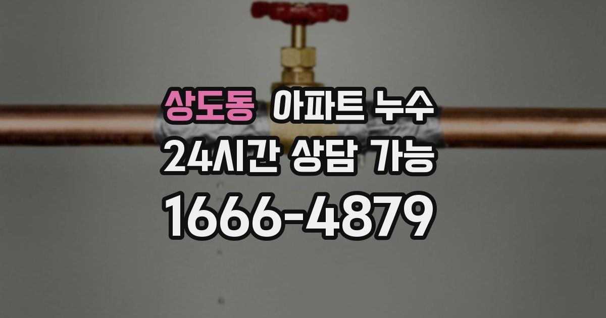 상도동 아파트 누수