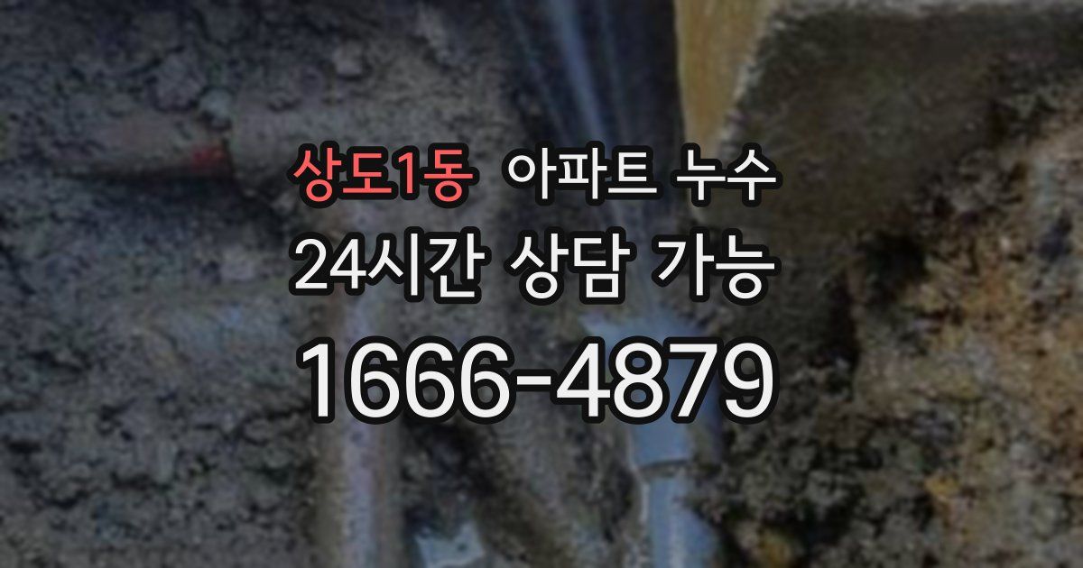 상도1동 아파트 누수