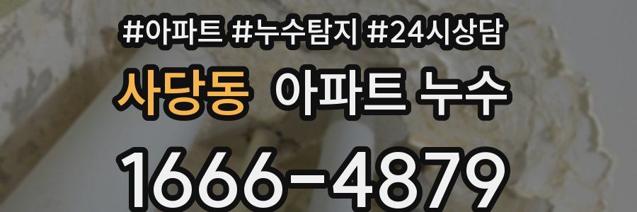 사당동 누수탐지