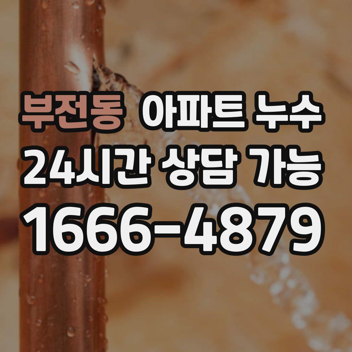 부전동 아파트 누수탐지