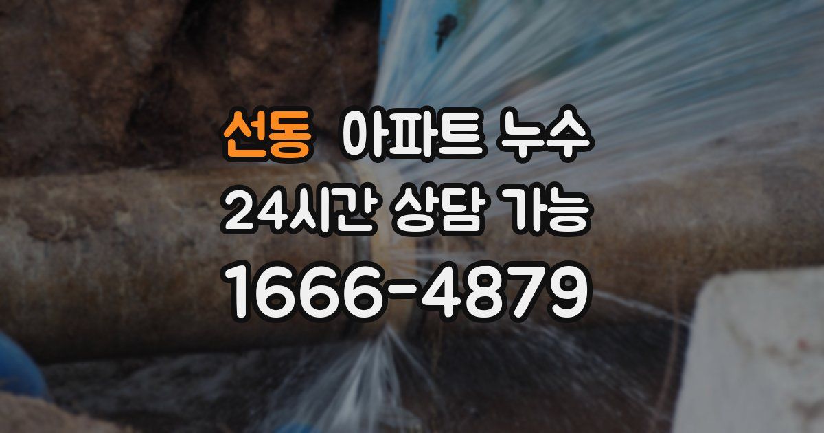 선동 아파트 누수