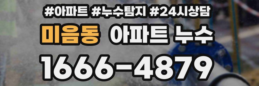 미음동 누수탐지