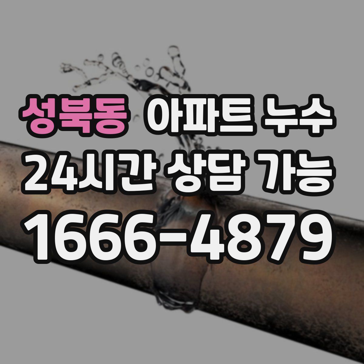 성북동 아파트 누수탐지