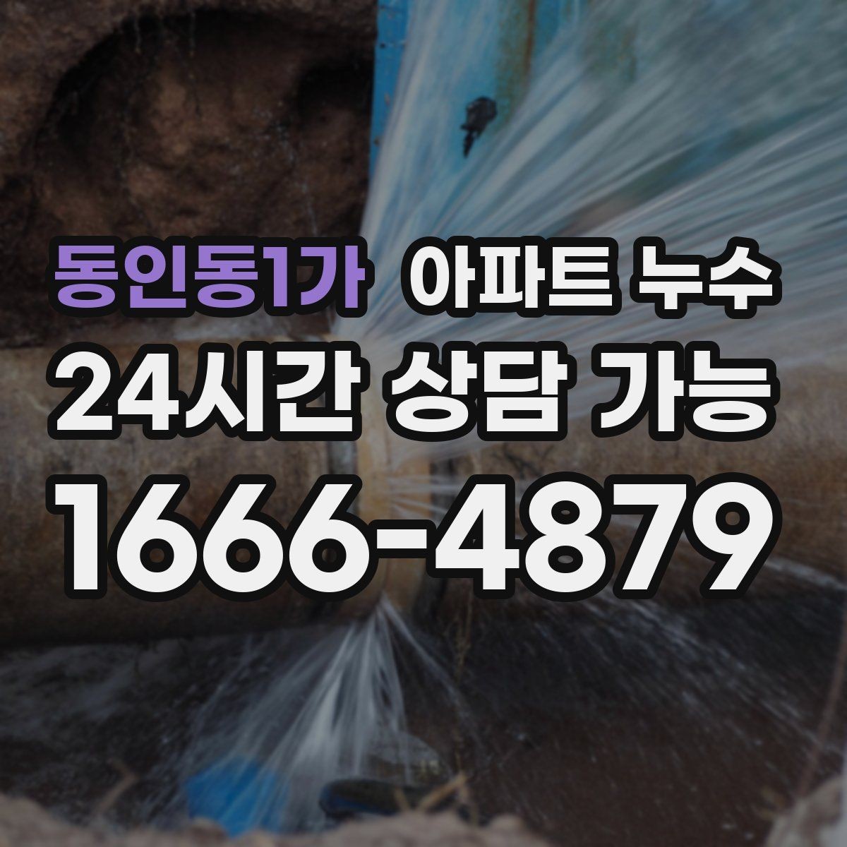동인동1가 아파트 누수 물자국은 큰데 냄새가 약할 때