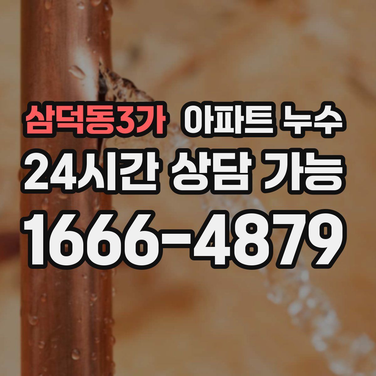 삼덕동3가 아파트 누수탐지