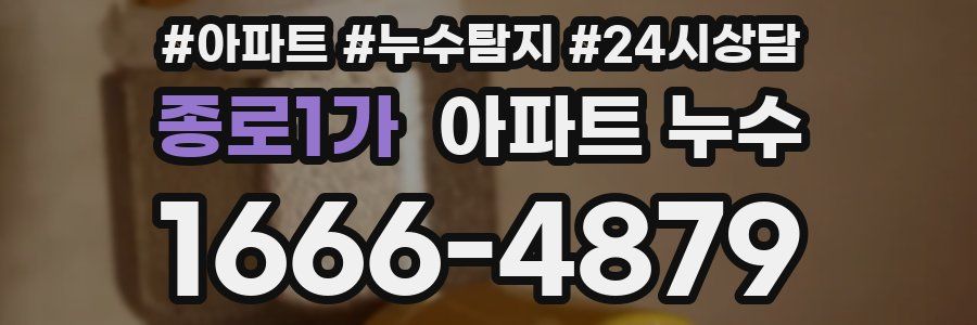 종로1가 누수탐지