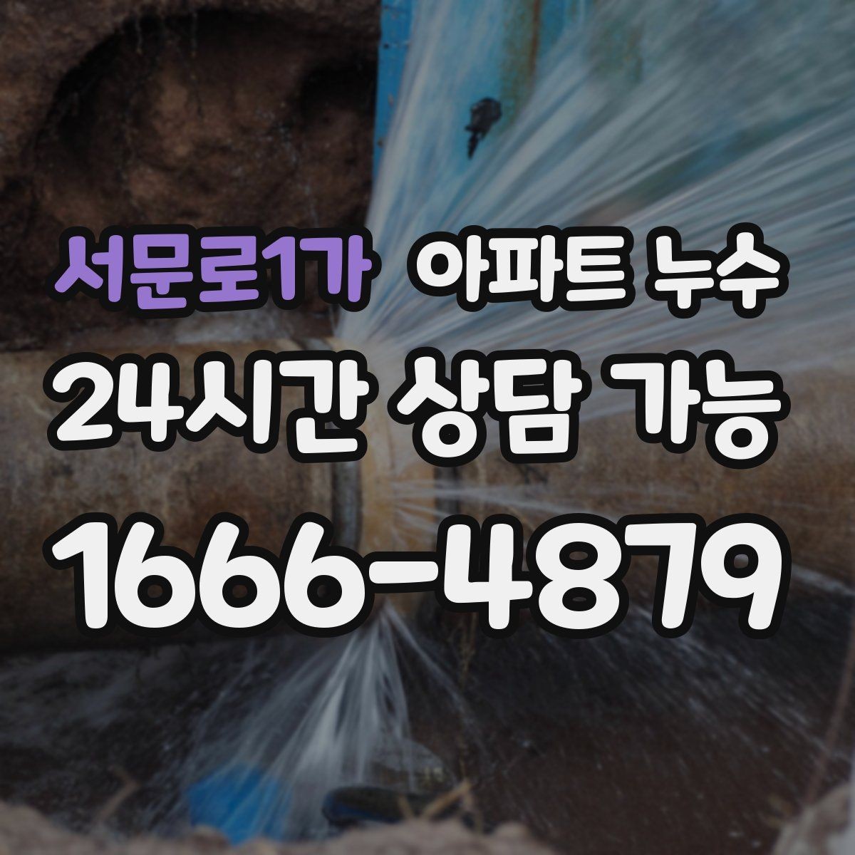 서문로1가 아파트 누수 세탁기 주변 바닥이 젖을 때