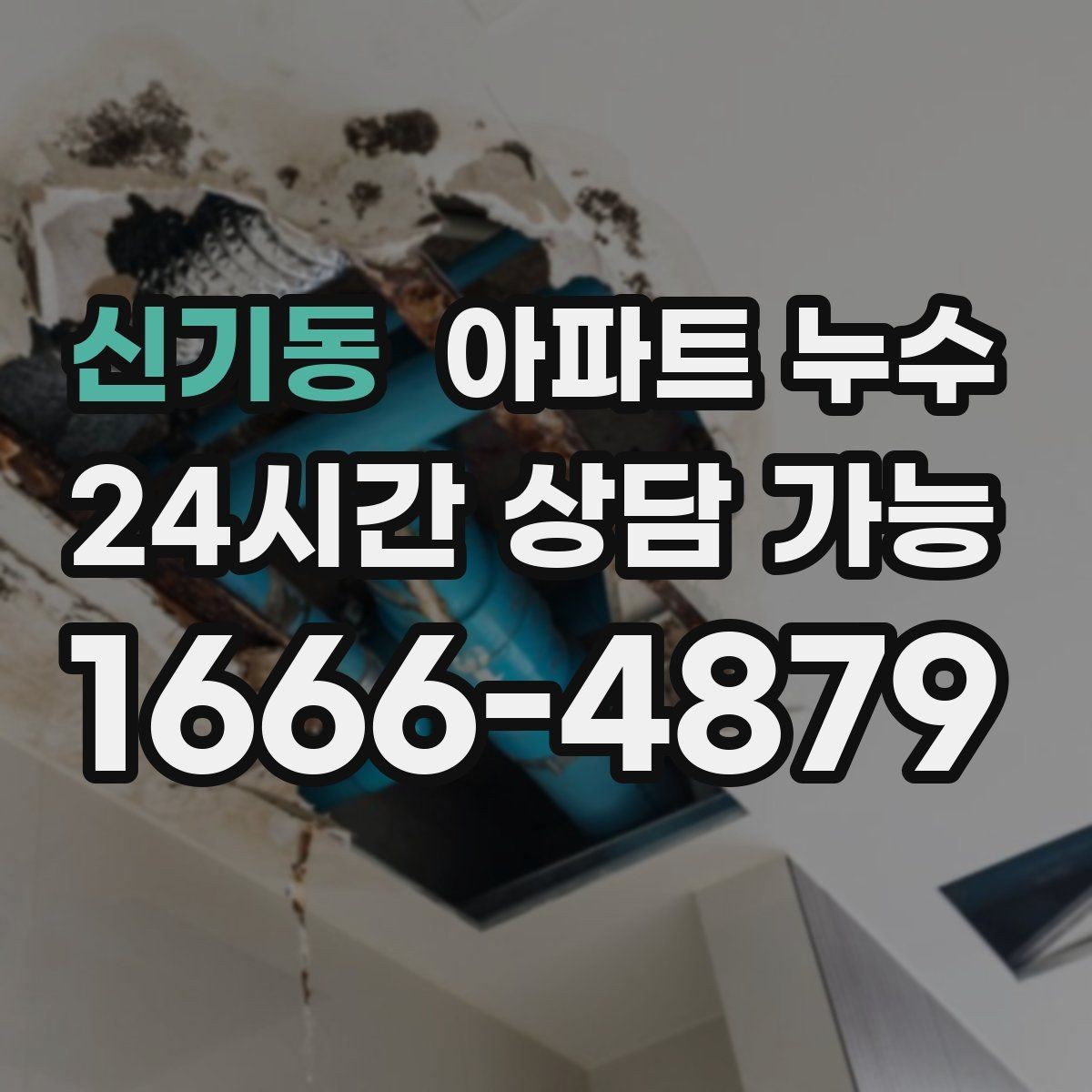 신기동 아파트 누수 베란다 배수 주변이 축축할 때