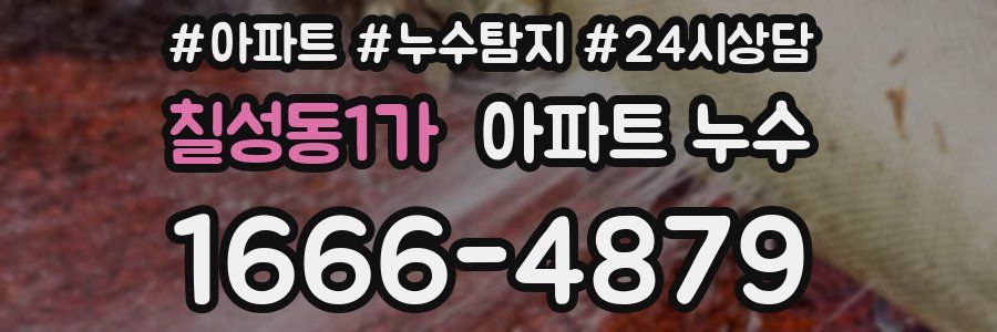 칠성동1가 누수탐지