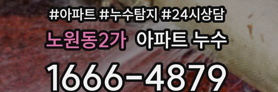 노원동2가 누수탐지