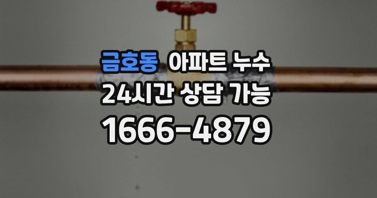 금호동 아파트 누수