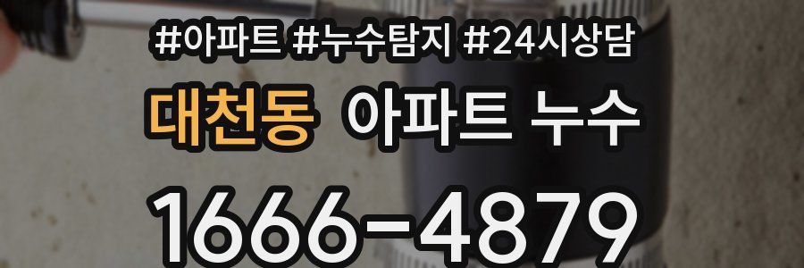 대천동 누수탐지