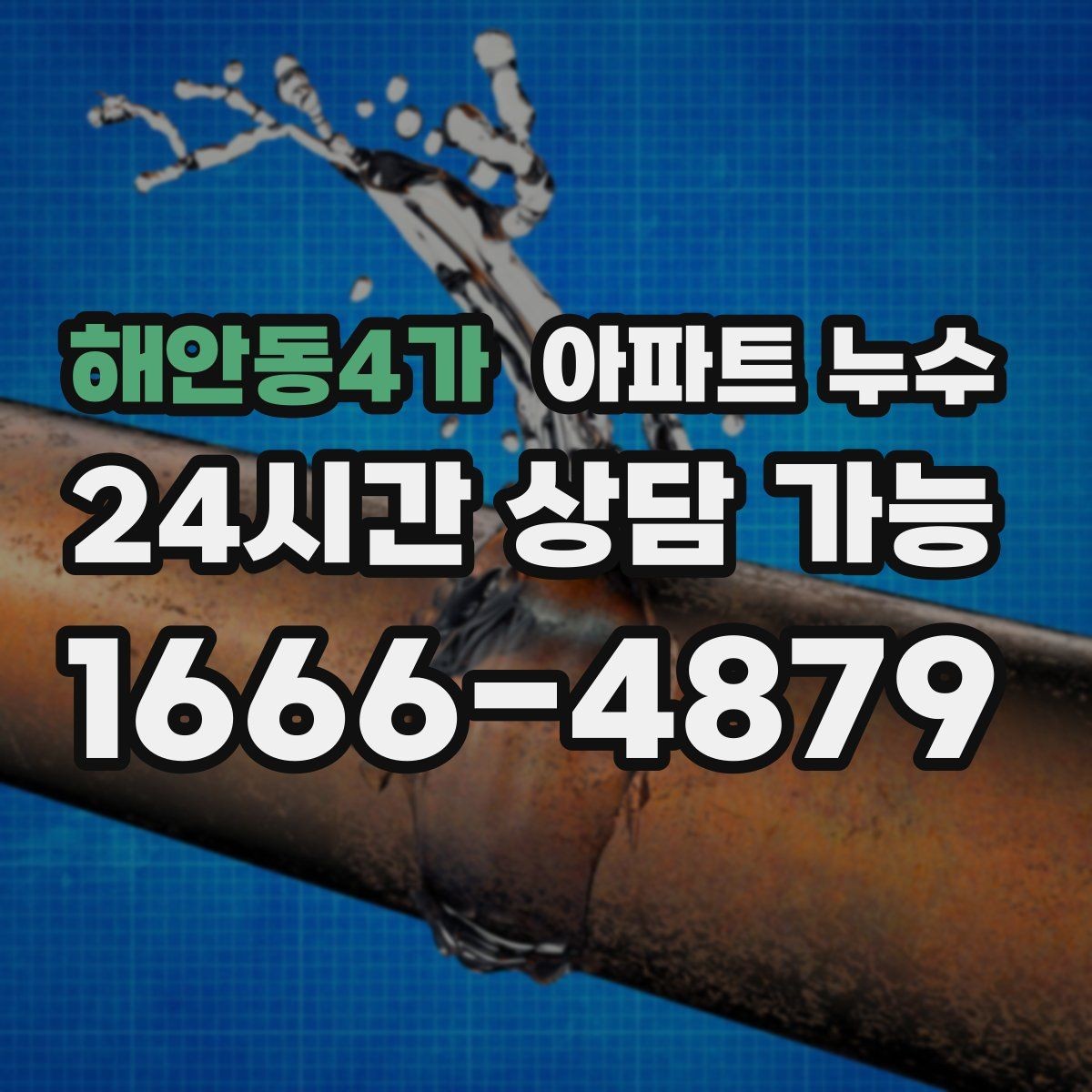 해안동4가 아파트 누수 벽면 페인트가 하얗게 들뜨는 증상