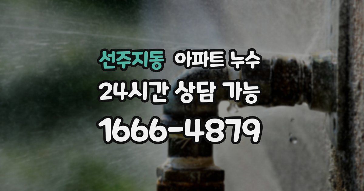 선주지동 아파트 누수