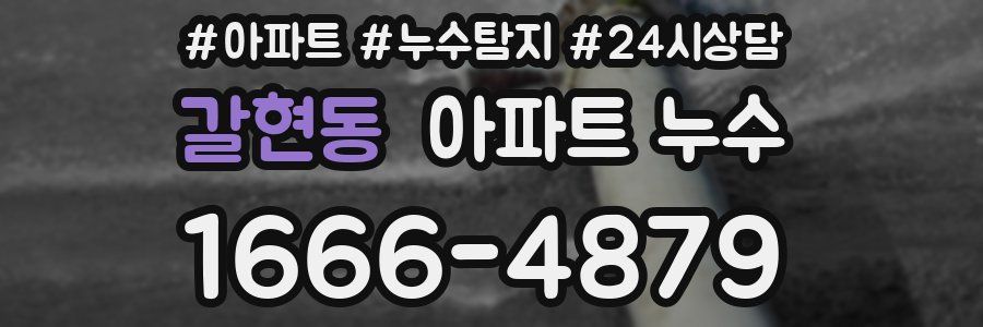 갈현동 누수탐지