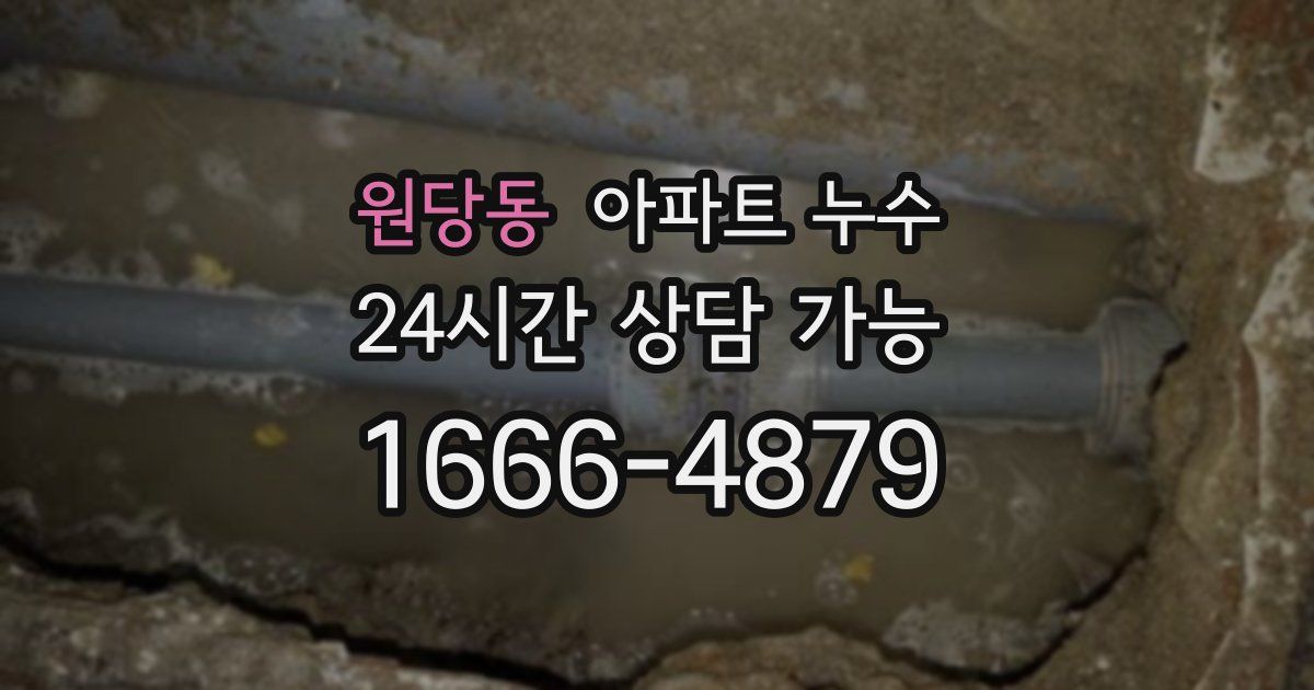 원당동 아파트 누수