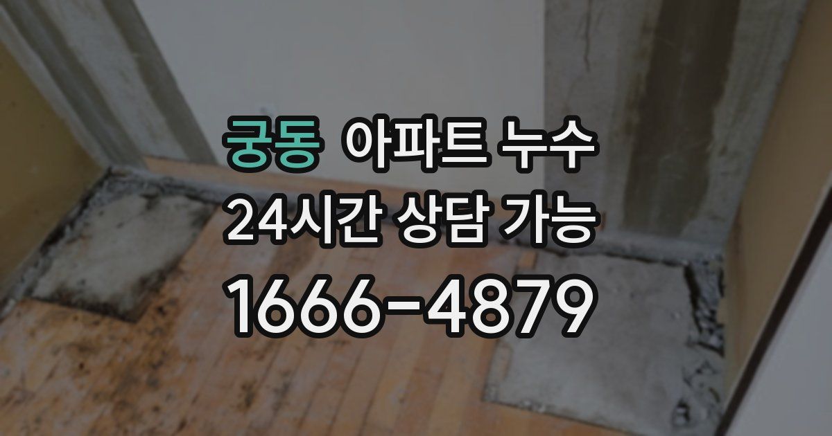 궁동 아파트 누수