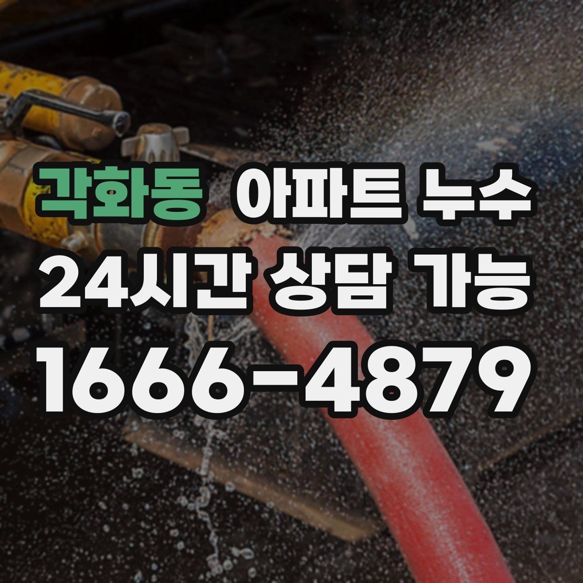 각화동 아파트 누수 바닥이 미끄럽게 젖는다면
