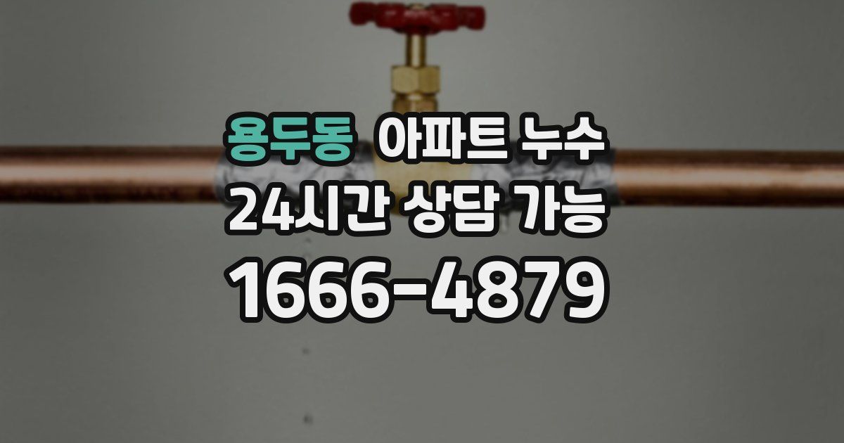 용두동 아파트 누수