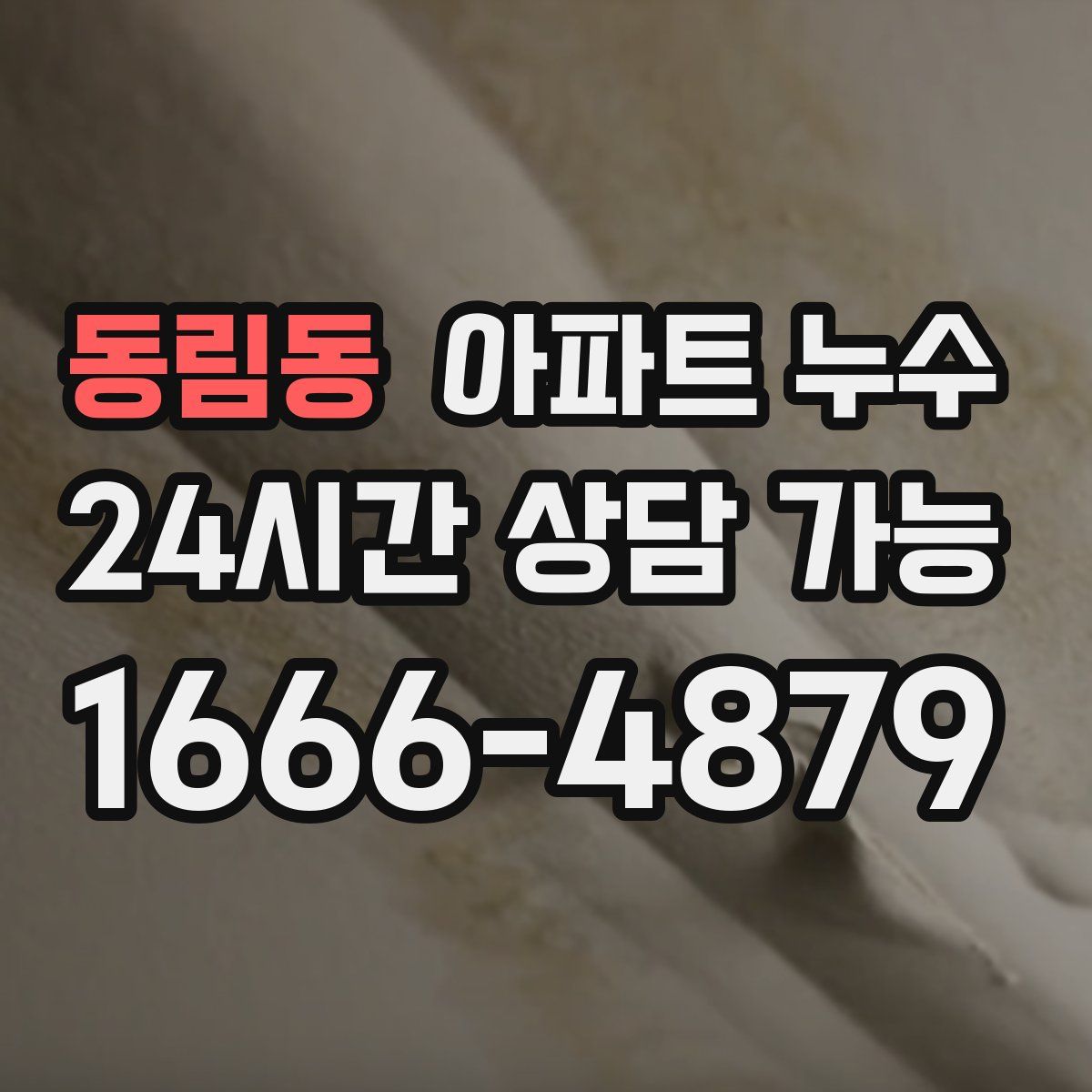 동림동 아파트 누수탐지