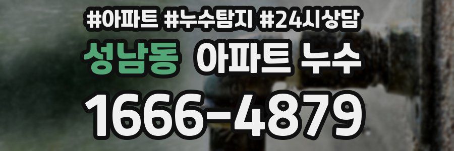 성남동 누수탐지