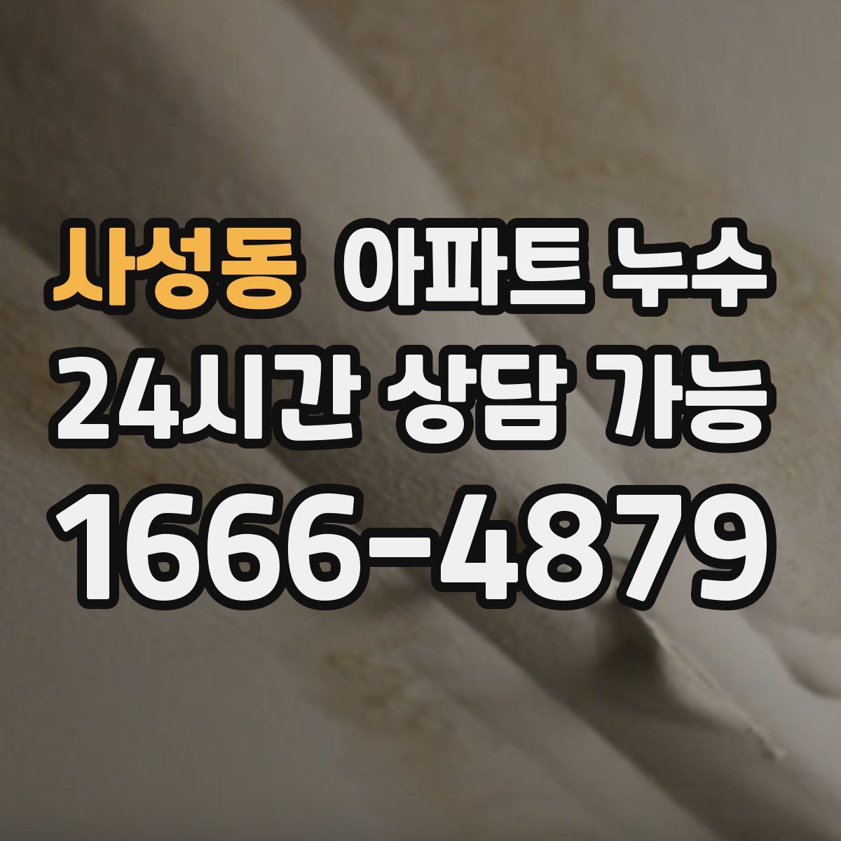 사성동 아파트 누수탐지