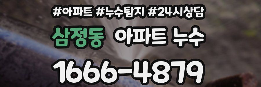 삼정동 누수탐지