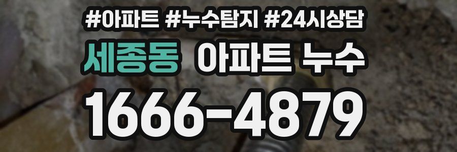 세종동 누수탐지