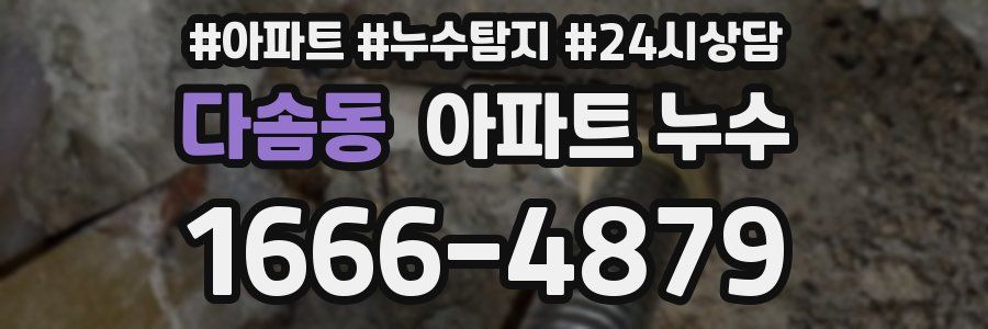 다솜동 누수탐지