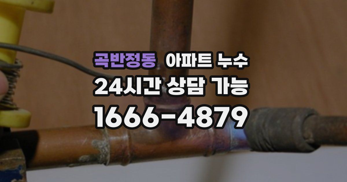 곡반정동 아파트 누수