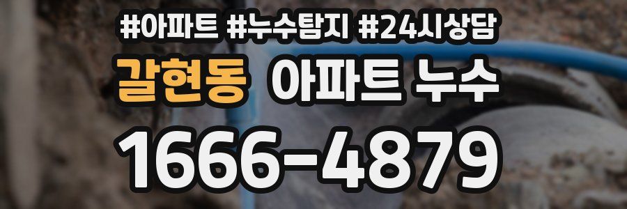 갈현동 누수탐지