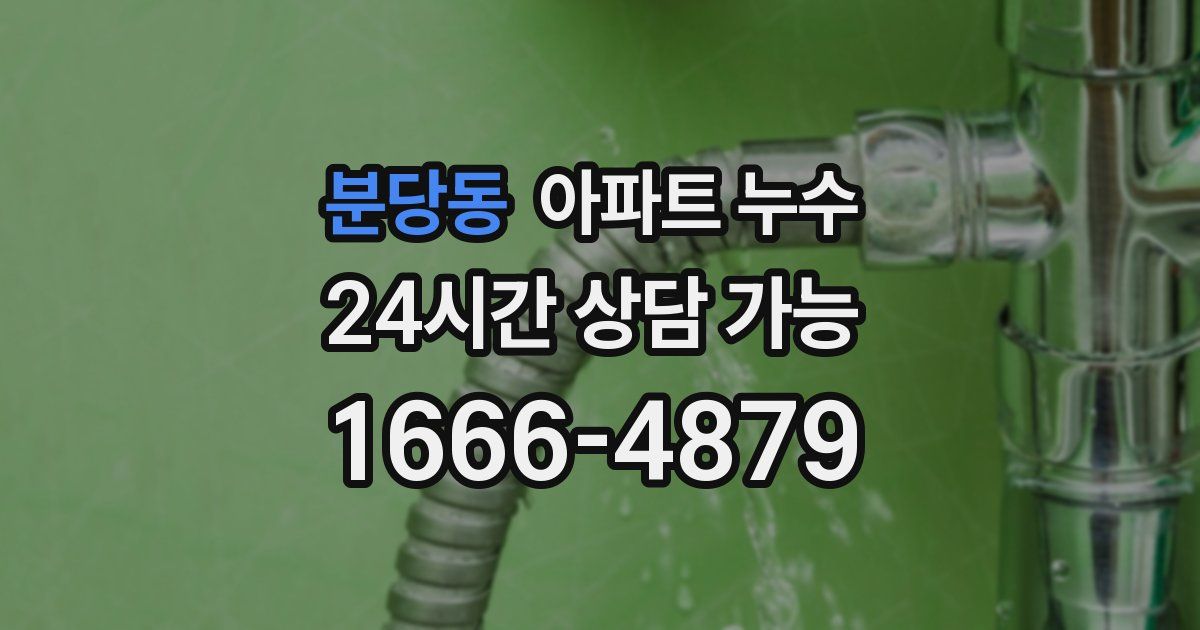 분당동 아파트 누수