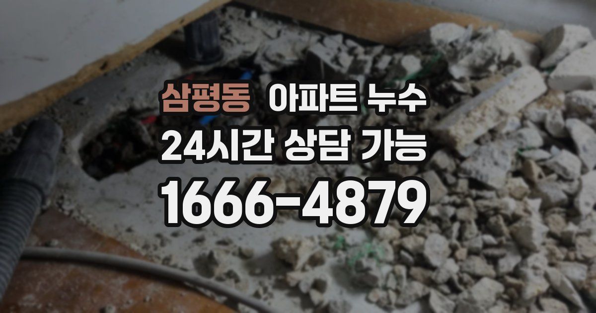 삼평동 아파트 누수